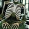 Animated Mossy Skeleton Tabletop Halloween Decoration Spooky Party Centerpiece Creepy Home Accent